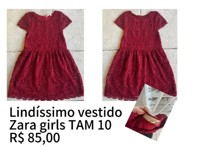 Vestido Festa, casamento, daminha RENDA importado EUA