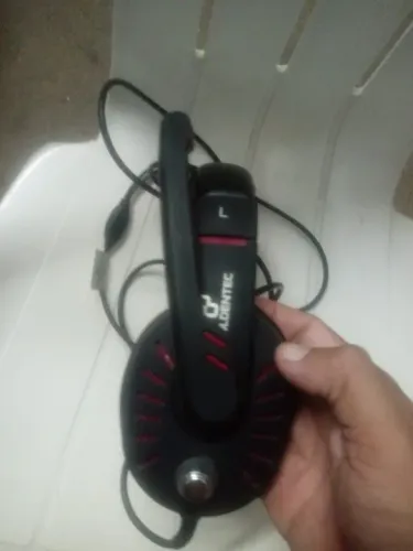 (Headset) Fone de Ouvido Goldentec GT Gamer Preto com Vermelho