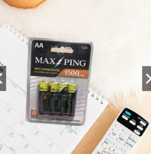 4 Pilhas Recarregável AA 1500mAh 1.2V Ideal Para Vários Aparelho