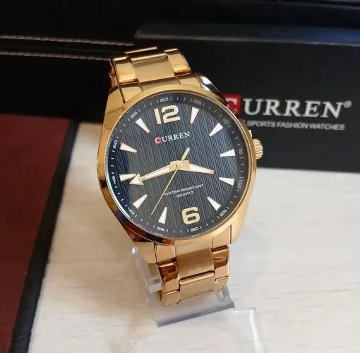 Relógio Curren Dourado - Elegância e Estilo