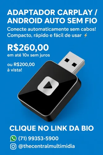 Adaptador carplay Android auto sem fio Para midia Original