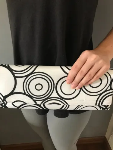 Bolsa Carteira De Mão Grande Branco E Preta Branco