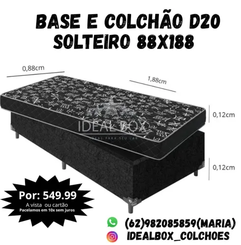 Base e Colchão Solteiro D20 88x188