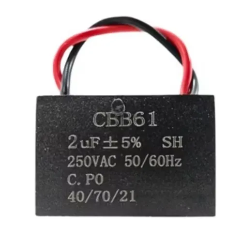 Capacitor CBB61 2uF 250VAC para Ventilador