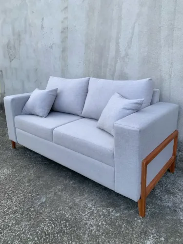 Sofá Living 3 Lugares Linho MOSTRUÁRIO 