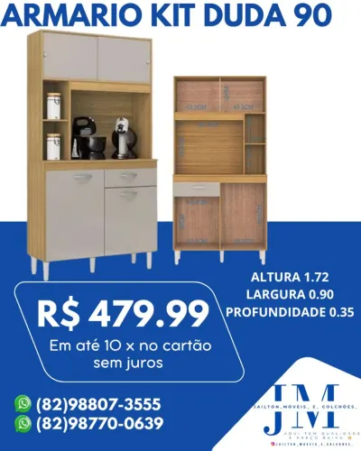 PROMOÇÃO ARMÁRIO KIT DUDA 90
