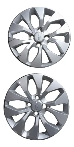 Par Calota Roda Aro 15 4x100 Original Chevrolet Onix 2018 19