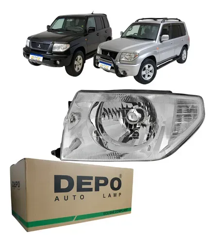 Farol Manual Esquerdo Mitsubishi Pajero Tr4 2003 A 2006 Novo Esquerdo/motorista