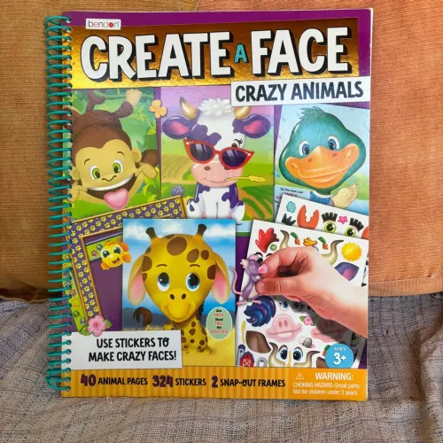Livro infantil de atividades CREATE A FACE