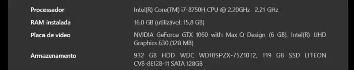 Notebook Dell G7 (7588)
