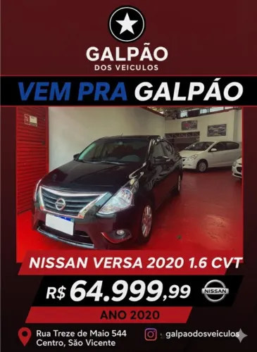 Nissan Versa 2020 Ofertão 60% de entrada e restante em 15 x sem juros