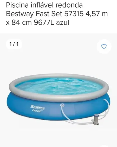 Piscina Inflável Bestway Fast Set 9677 litros 4,57m x 84cm