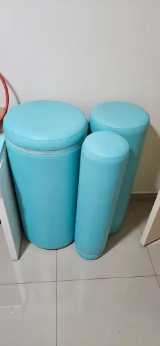 3 Rolos Bobath para Consultório Verde Água 