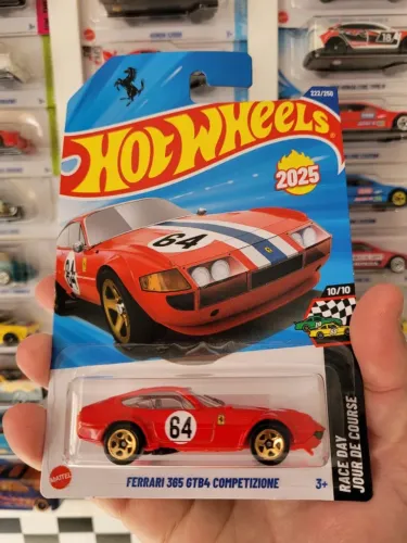 Ferrari 365 GTB4 Competizione Vermelha 2025 Hot Wheels.