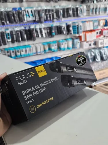 Par de microfones pro com receptor