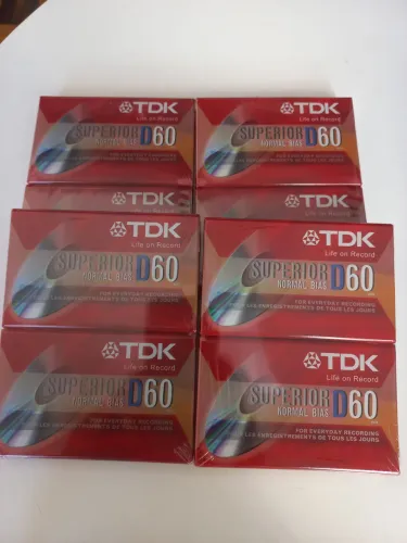 Fitas K7 TDK D60 Superior - Novas e Lacradas!