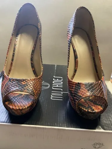 Sapato My Shoes Snake Print ?Couro de Cobra? Nº 37 - Excelente estado Pouco uso 