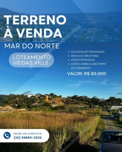 OPORTUNIDADE TERRENO NO MAR DO NORTE 
