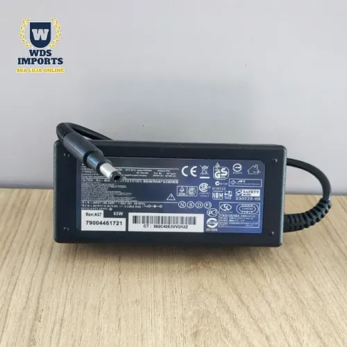 Fonte Carregador Notebook HP 65W 19V 3,33A - Mod: Pino reto