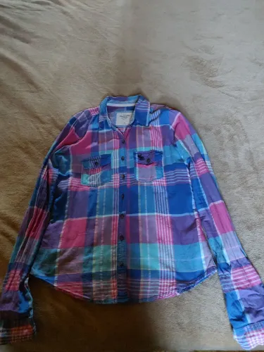 Camisa xadrez feminina Abercrombie & Fitch