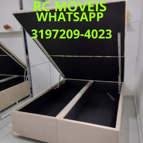 Cama Box Baú Super King 1.93x2.03 - Baú Bipartido Blindado e Acabamento Premium