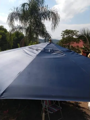 Guarda-sol de Jardim -lona, madeira grápia 2,70 diâmetro