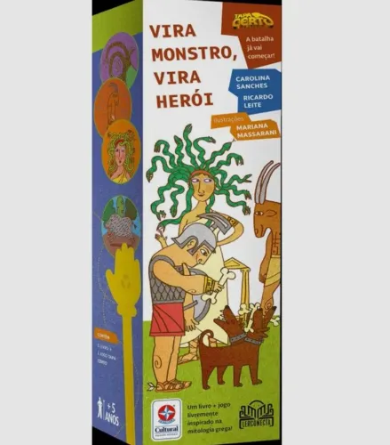 BRINQUEDO Jogo Livro "Vira Monstro, Vira Herói" da Marca Estrela Cultural (idade +5anos). 
