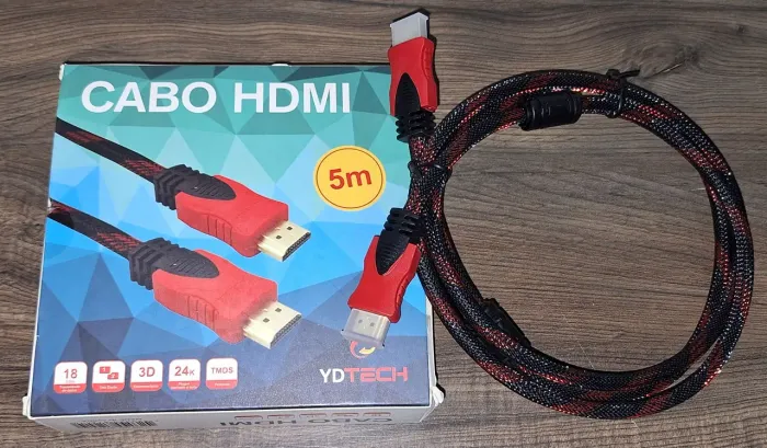 Kit 2 cabos HDMI reforçados de  5M e 1,50 M