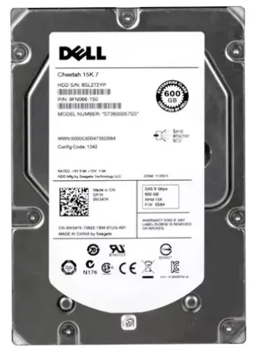 HD SAS 600gb 3.5 Dell 15k.7 0w347k St3600057ss C/ Gaveta Cor Prata
