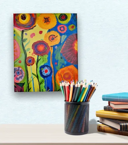 Mini Quadro de Flores Decorativas