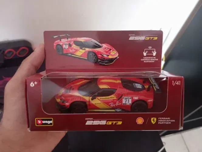 Miniatura Ferrari 296-GT3 Posto Shell Lacrado