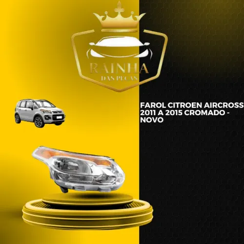 Farol Citroen Aircross 2011 a 2015 Cromado - NOVO MARCA DEPO