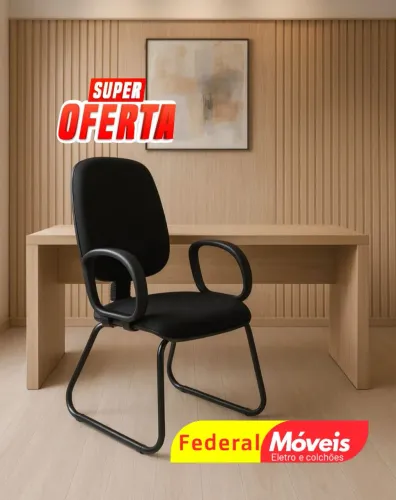 Cadeira para Escritório Diretor Base Trapézio Fixa - Qualidade e durabilidade garantidas!