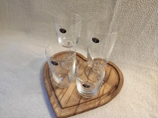 Conjunto de Copos de Cristal Bohemia