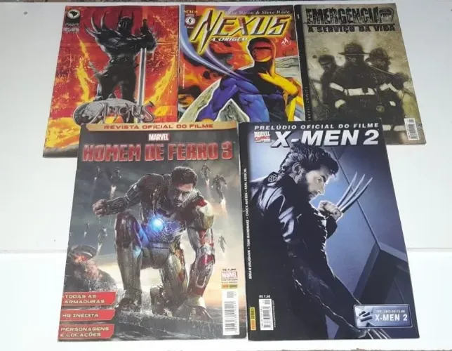 X-men & Homem De Ferro,5 Gibis Raros,Em Super Bom Estado