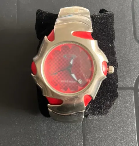 Relógio Masculino Oakley Blade vermelho e prata - Swiss Made