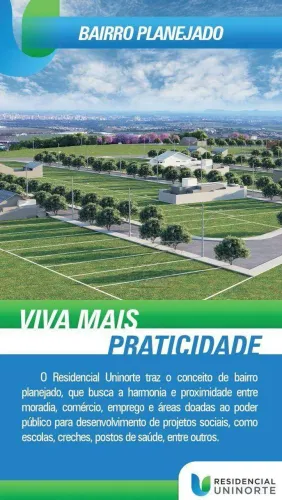 Residencial Uninorte - Lançamento - Lotes a partir de 200,00 m2, a partir de R$ 119.700