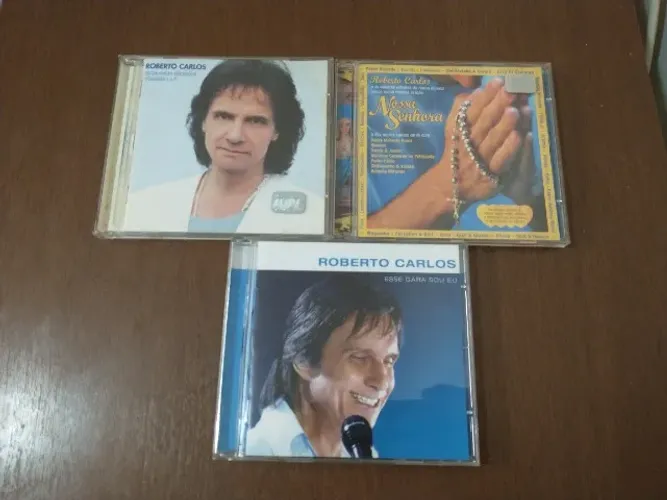 3 Cd's Roberto Carlos originais excelentes cd duplo