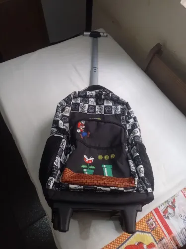 Mochila infantil Mario Bros luxcel original 