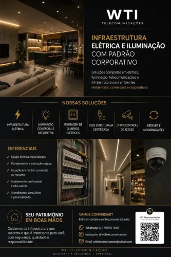 Eletricista, Instalação de câmeras e iluminação comercial e residencial