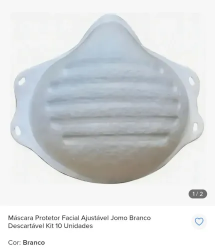 Máscara de proteção tipo concha