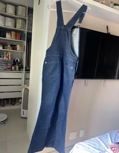jardineira hering jeans azul p