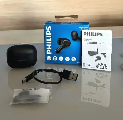 Fone Philips TAT1109BK Bluetooth 5.4 Preto com Estojo