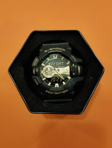 Relógio Casio G-Shock Analógico-Digital GA-400GB Preto e Ouro