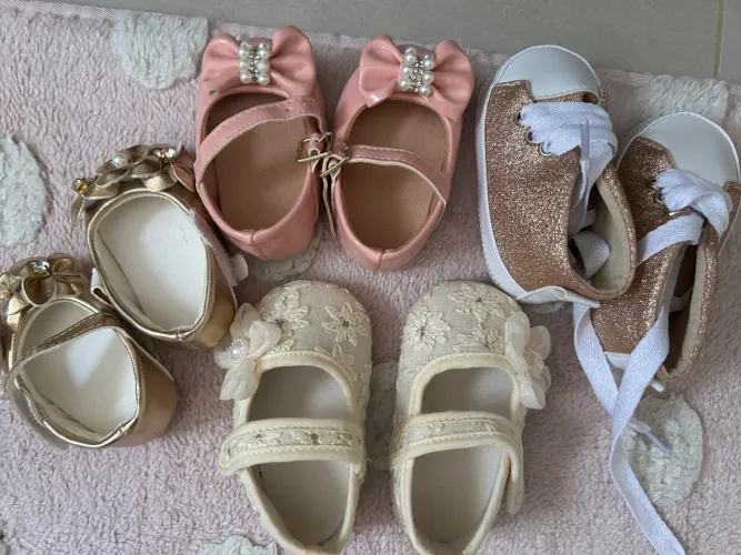 Kit de 4 sapatinhos feminino 