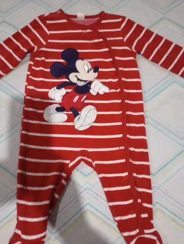 Macacão bebê Mickey algodão unissex