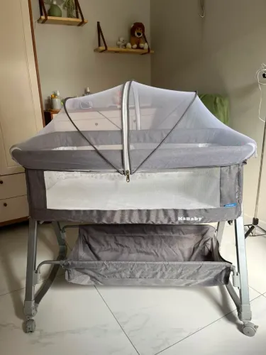 Berço Co-Leito Portátil KaBaby Cinza