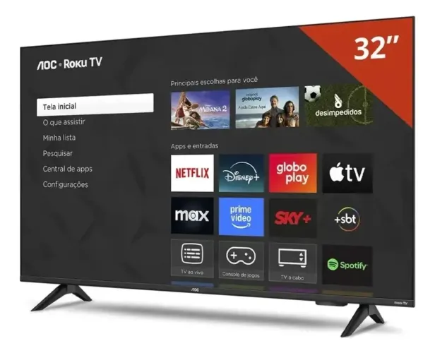 Smart Tv Aoc Dled 32 Wi-fi Roku Tv Quad Core 32s5155/78g