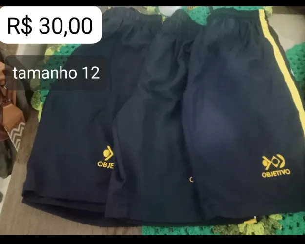Shorts do colégio do Objetivo 