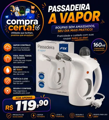 PASSADEIRA A VAPOR
